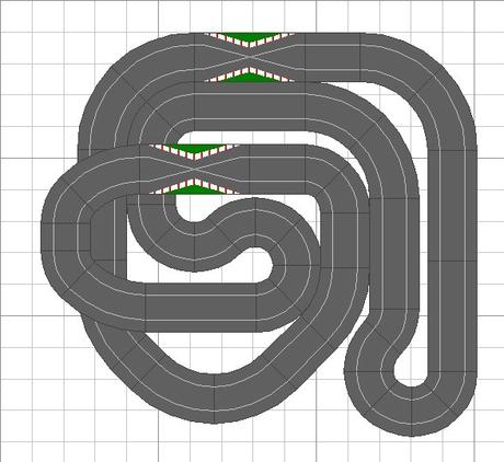 Nº 59. Circuito de rally en dimensiones mínimas 1,39 x 1,29.( y método para fijarla a la pared y recogerla)