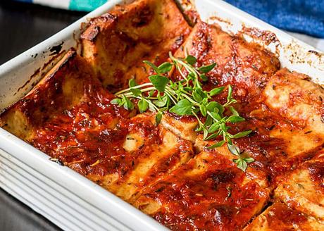 Tofu marinado al horno