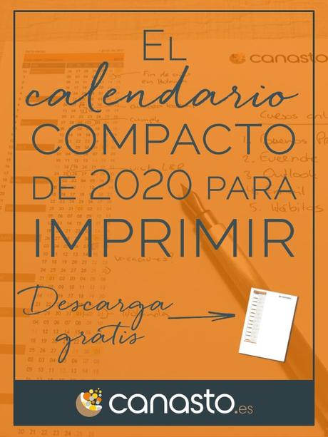 Descarga gratis el calendario compacto del 2020 para imprimir