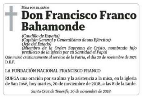 Francisco Franco, 2.019, ¡Presente! Francisco Franco, 2.019, ¡Presente!