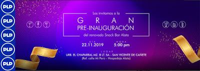 En Cañete: PRE-INAUGURACIÓN DEL SNACK BAR “ALATA”...