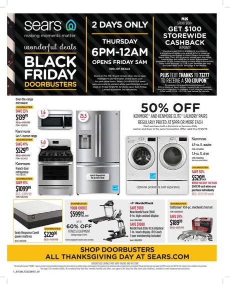 Folleto de ofertas Sears Black Friday 2019 (+ Mejores OFERTAS) 💲👕👟👗 Sears Black Friday anuncio (1)