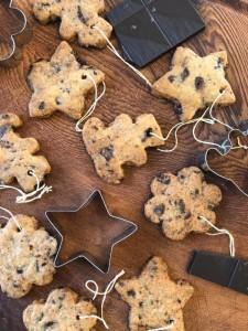 Galletas de navidad con chocolate