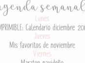 Agenda Semanal 25/11 1/12