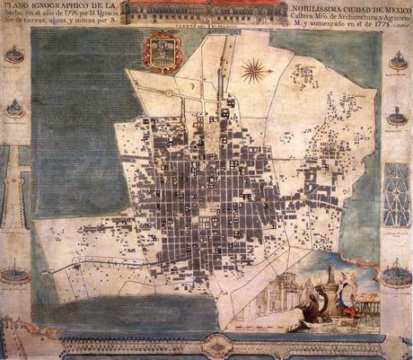 HERMOSOS MAPAS ANTIGUOS DE LA CIUDAD DE MÉXICO 1776 Ciudad de México 1778 Casteramini
