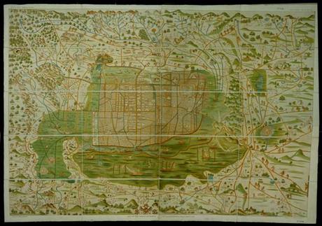 HERMOSOS MAPAS ANTIGUOS DE LA CIUDAD DE MÉXICO 1555 Mapa Upsala Ciudad de México Santa Cruz Alonso de 102