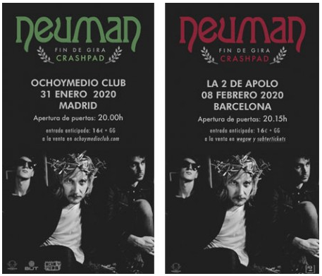 Conciertos de fin de gira de Neuman en Madrid y Barcelona