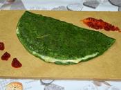 Crepes espinacas relleno jamón serrano queso