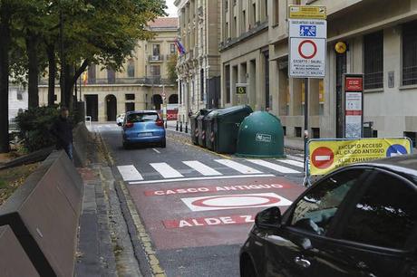 EL centro de Pamplona limita el tráfico contaminante