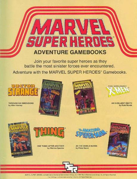 5 libro-juegos de Marvel para todos (TSR Inc)