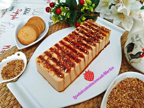 Pastel de Crema de Galletas y Crocanti