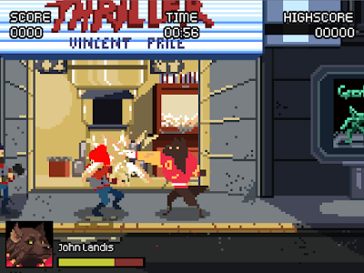 Un hombre lobo pixelado en Los Ángeles