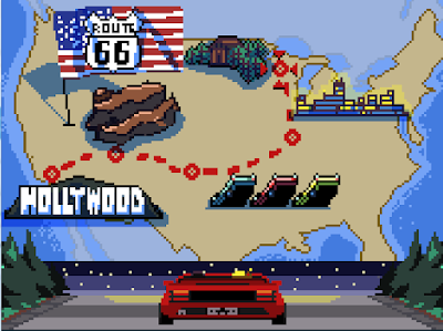 Un hombre lobo pixelado en Los Ángeles