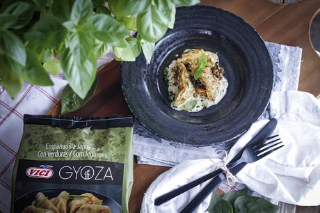 Gyozas con albahaca y curry . Receta sencilla