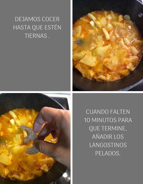 preparación-patatas-con-choco-y-langostinos