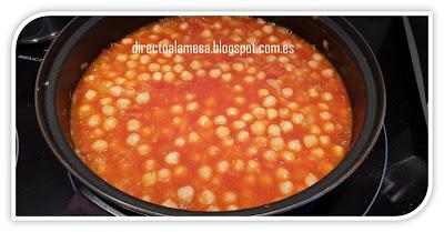 Garbanzos con espinacas