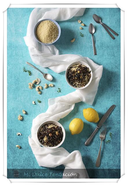 Cous Cous con Bimi, Setas y Anacardos