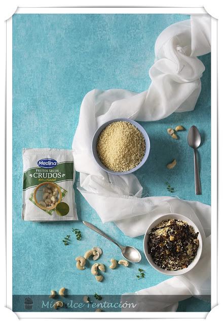 Cous Cous con Bimi, Setas y Anacardos