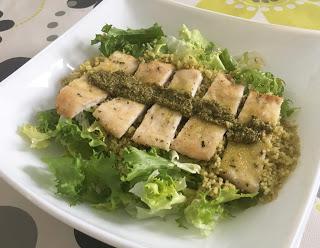 Pollo con cous cous al pesto