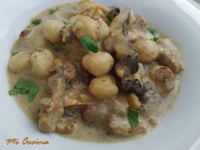 GUISAILLO DE BENARRABÁ CON SETAS, GARBANZOS Y AOVE DE LA SERRANÍA DE RONDA (MOLINO DE DON FELIX) GUISAILLO DE BENARRABÁ CON SETAS, GARBANZOS Y AOVE DE LA SERRANÍA DE RONDA (MOLINO DE DON FELIX)