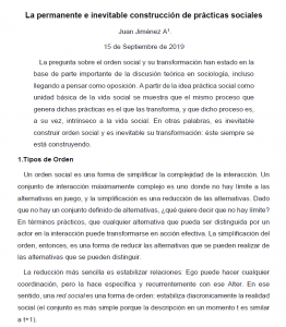 La Permanente e Inevitable Construcción de Prácticas Sociales