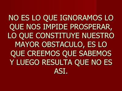 Lo que Creemos que Sabemos Lo que Creemos que Sabemos