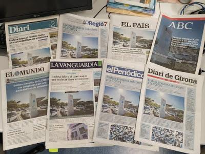 Endesa, la empresa más contaminante de España, compra las portadas de los principales diarios.