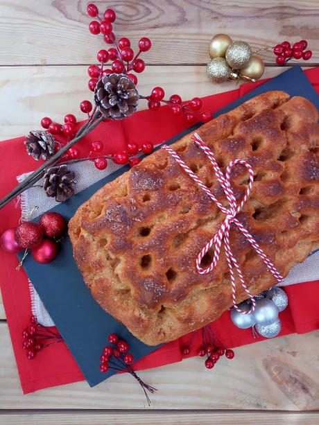 Brunsviger. Brioche danés navideño. Masas. Desayuno, merienda, horno, Cuca. Receta de Navidad Brunsviger. Brioche danés navideño. Masas. Desayuno, merienda, horno, Cuca. Receta de Navidad