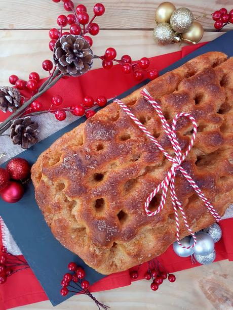 Brunsviger. Brioche danés navideño. Masas. Desayuno, merienda, horno, Cuca. Receta de Navidad Brunsviger. Brioche danés navideño. Masas. Desayuno, merienda, horno, Cuca. Receta de Navidad
