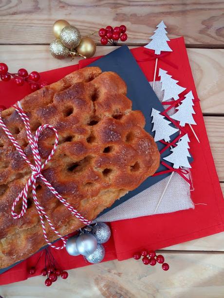 Brunsviger. Brioche danés navideño. Masas. Desayuno, merienda, horno, Cuca. Receta de Navidad Brunsviger. Brioche danés navideño. Masas. Desayuno, merienda, horno, Cuca. Receta de Navidad