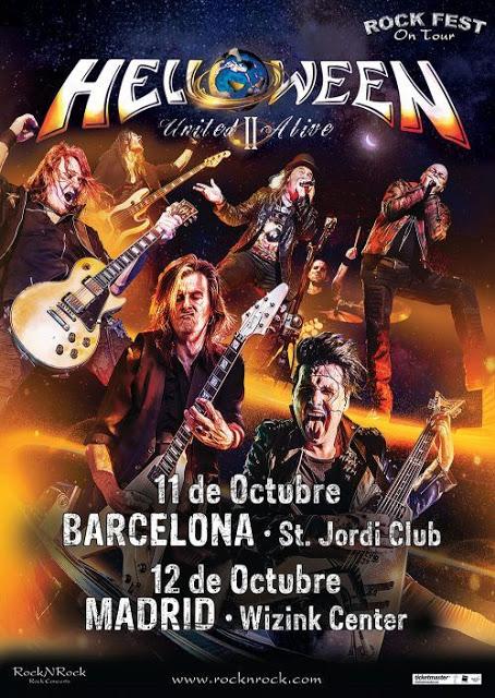 Conciertos de Helloween en Sant Jordi Club y WiZink Center en octubre de 2020