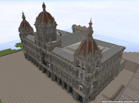 Réplica Minecraft del Ayuntamiento de A Coruña, España.