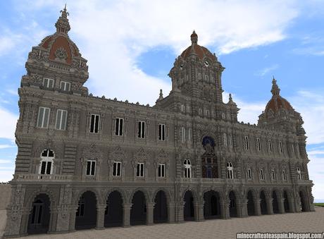 Réplica Minecraft del Ayuntamiento de A Coruña, España.