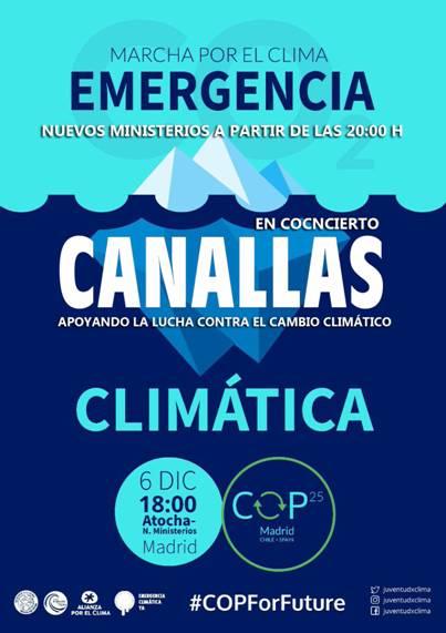 Concierto de Canallas en la manifestación contra el cambio climático