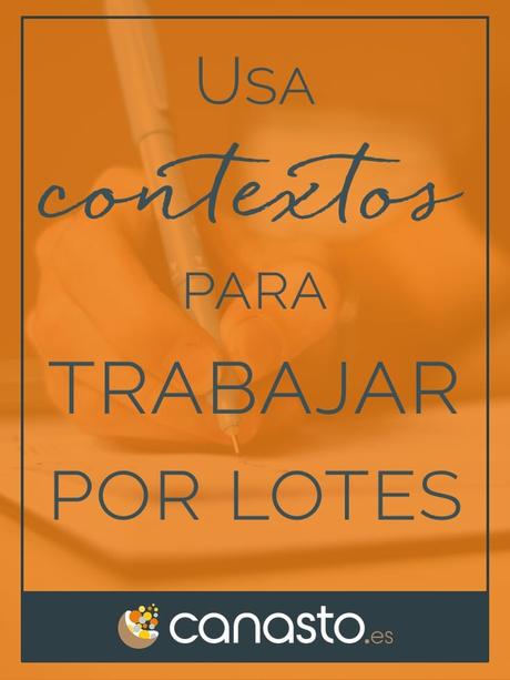 Cómo usar correctamente los contextos para trabajar por lotes Cómo usar correctamente los contextos para trabajar por lotes