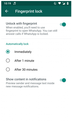 Cómo habilitar el Bloqueo de Huellas Digitales en WhatsApp para Android