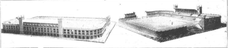 1923:Grandioso proyecto del nuevo campo de deportes de la «Sociedad Real Racing» @realracingclub