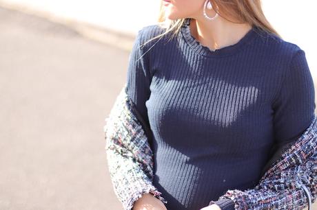 Navy knitted Dress