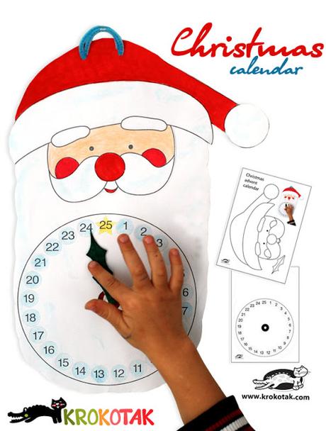 Calendario de adviento para niños Papa Noel