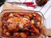 Pierna pavo asada verduras