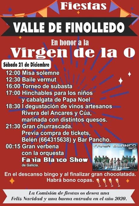 Fiestas en honor a la Virgen de la O en Valle de Finolledo