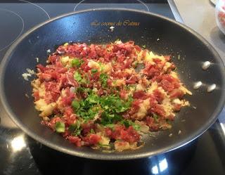 Vieiras gratinadas con jamón y gambas Vieiras gratinadas con jamón y gambas