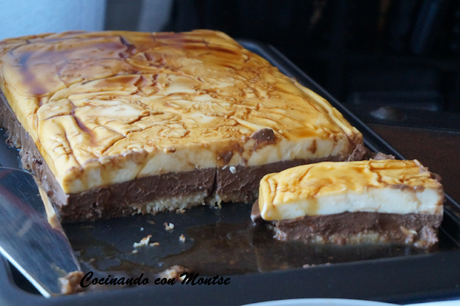 Flan de chocolate blanco y negro sin horno Flan de chocolate blanco y negro sin horno