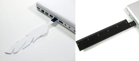 Los USBs más originales del mercado: ¡8 ideas que ni te imaginas! Memorias usb con formas de pasa páginas y regla