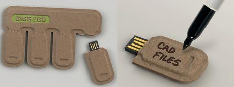 Los USBs más originales del mercado: ¡8 ideas que ni te imaginas! Memorias usb de papel y cartón para cuidar el planeta