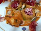Alcachofas jamón salsa vieiras almejas