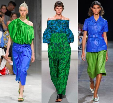 classic blue color de moda 2020 con verde