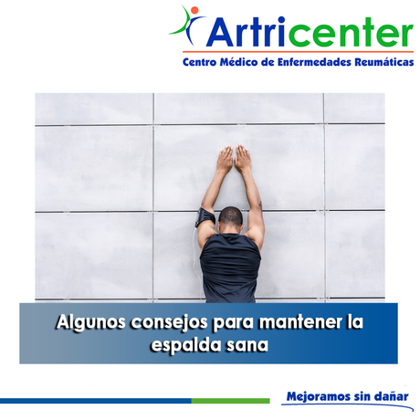 Artricenter: Algunos consejos para mantener la espalda sana