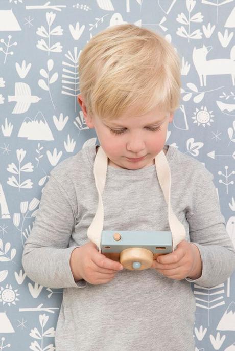 Cámara fotográfica de aventuras azul