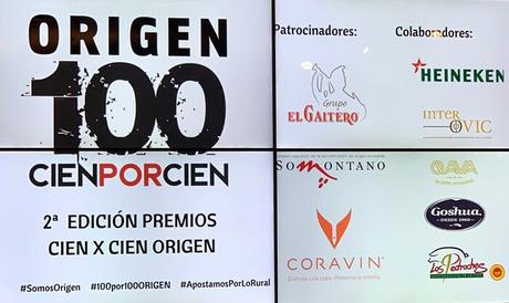 patrocinadores de los premios cien por cien origen logos